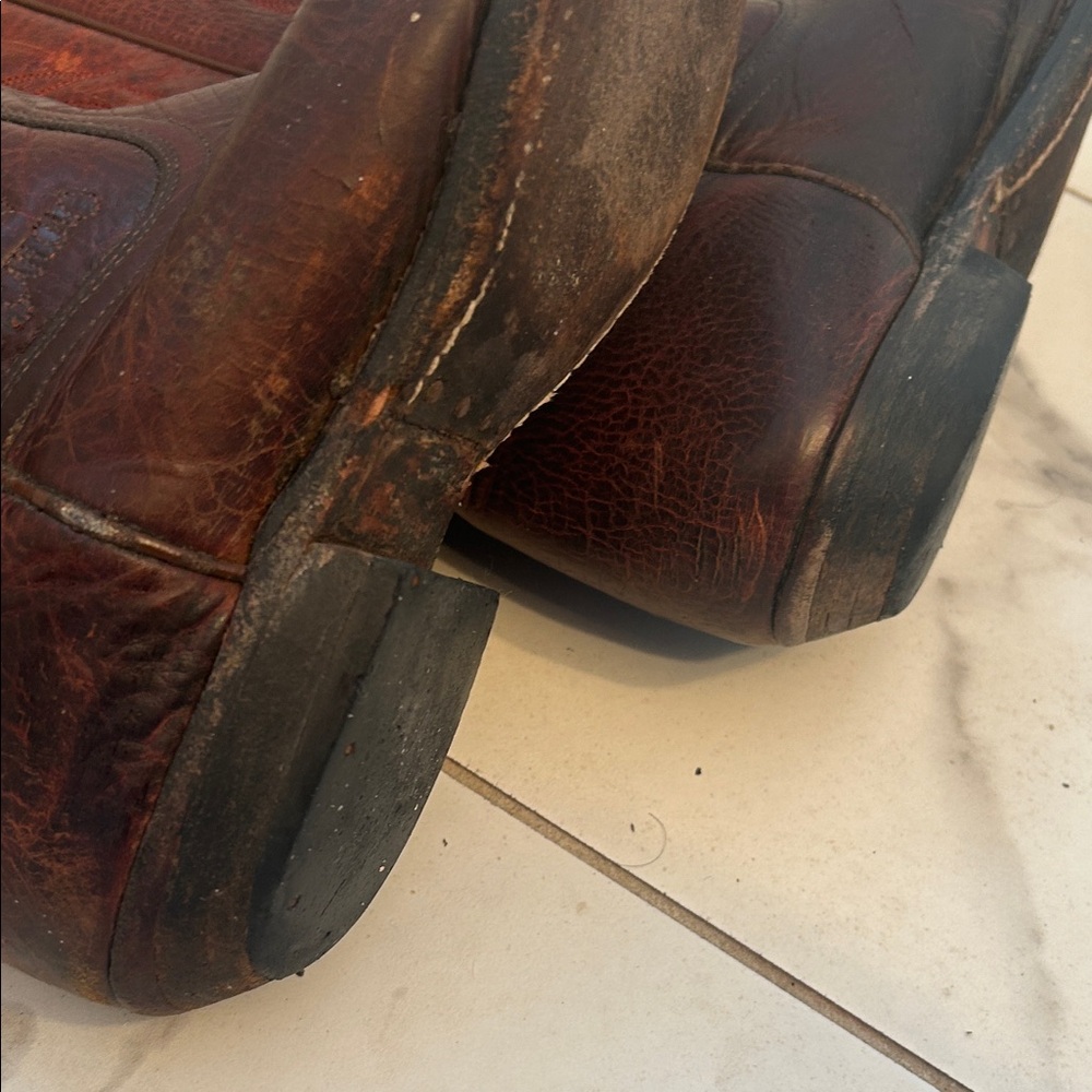 Men's Sancho Size 10 Brown Leather Western Boots - Picture 5 of 9